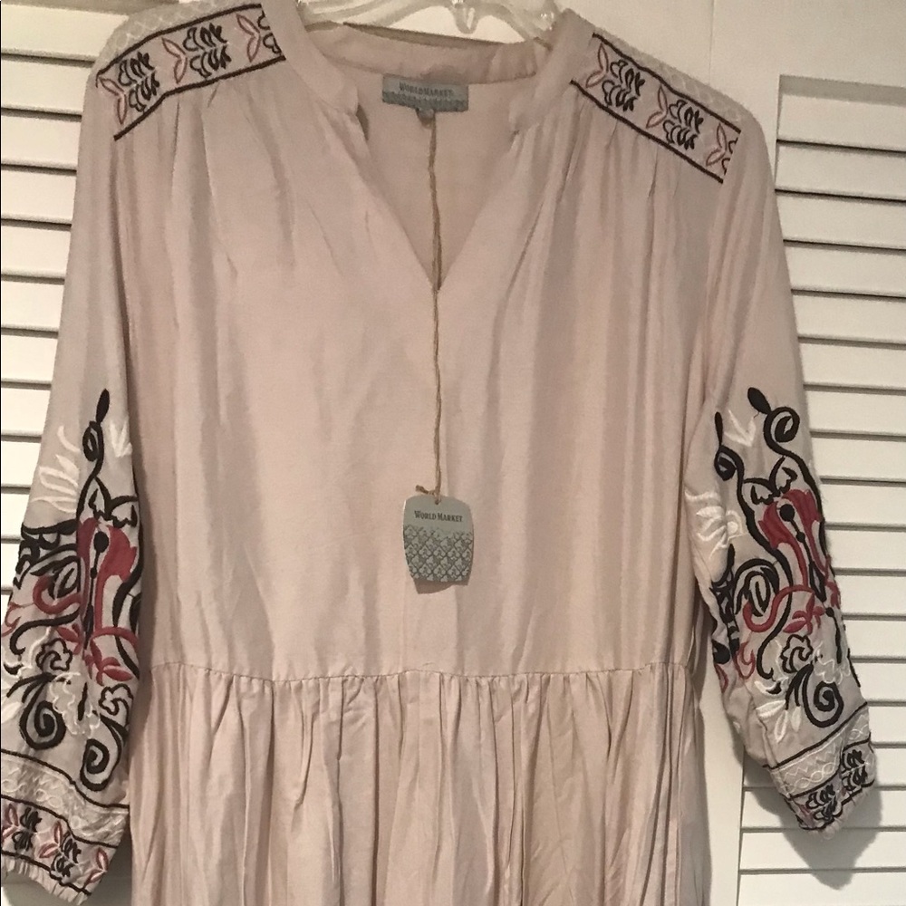 Rayon embroidered dress